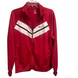 Nike Athletic Dept Womens Retro Red Track Jacket Full Zip Size Large Sportswear